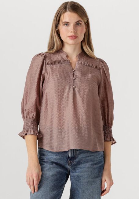 Taupe CO'COUTURE Blouses CHARLIECC FRILL SS SHIRT - large
