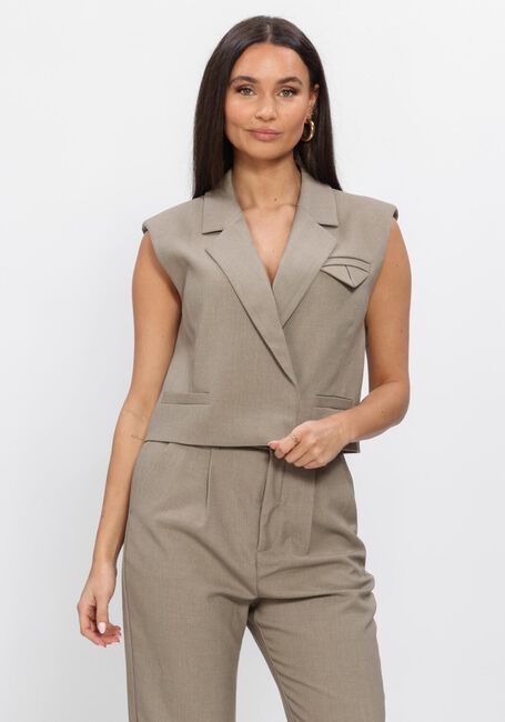 Taupe COPENHAGEN MUSE Blazer CMTAILOR-SHORT-WAISTCOAT - large