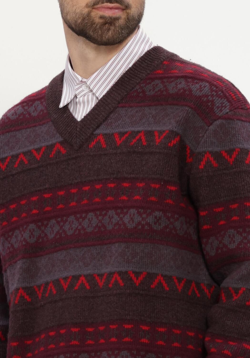 Bordeaux NN.07 Trui TOBIAS V-NECK 60004 - large
