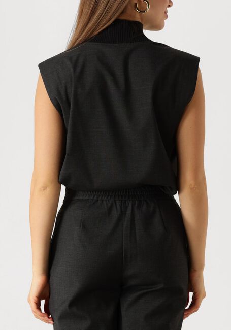 Grijze CO'COUTURE Gilet KAYA RIB TURTLENECK VEST - large