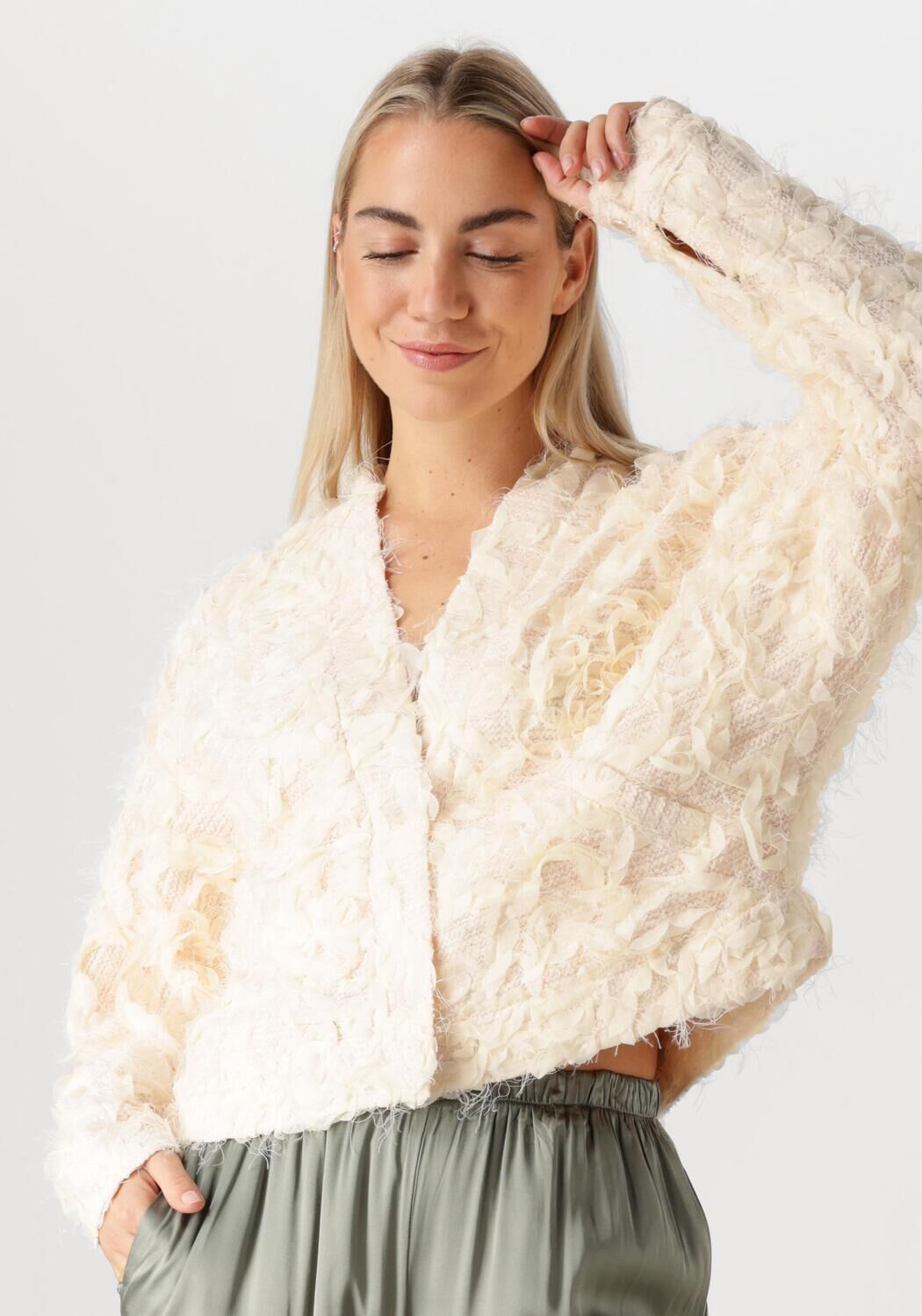 Amaya Amsterdam Vest Dames Evelyn Vest, Maat: L, Kleur: Creme