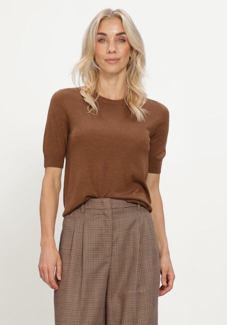 Bruine LUISA CERANO Top PULLOVER AUS WOLL-MIX - large