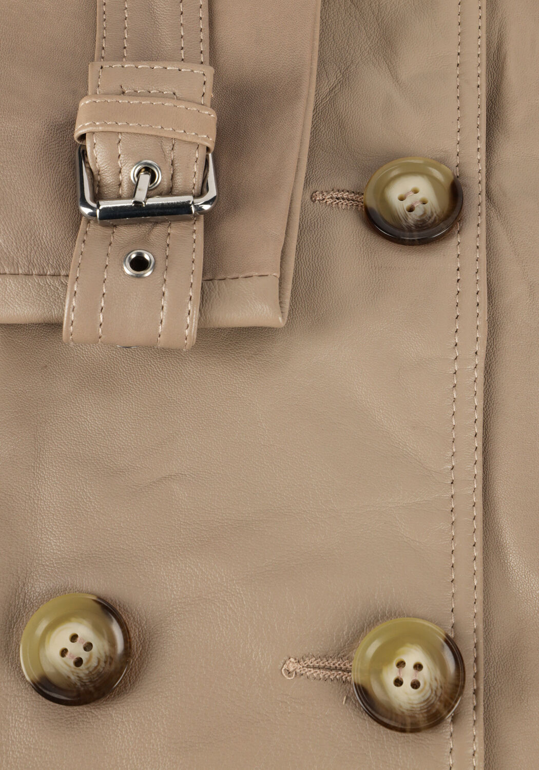 Grijze ALTER EGO Leren jas BIBI - large