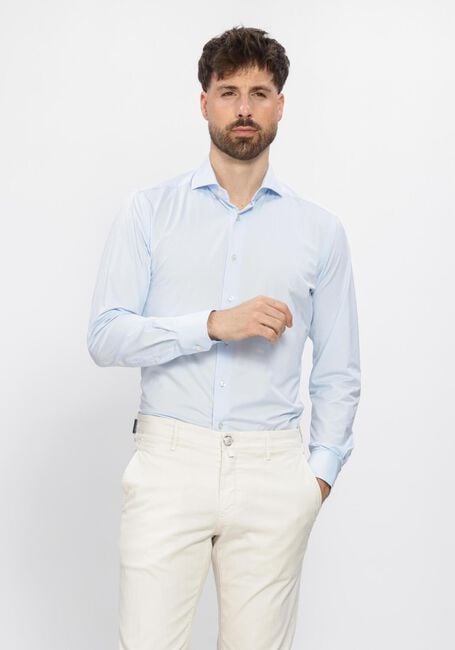 Lichtblauwe XACUS Klassiek overhemd ACTIVE SHIRT 520ML - large