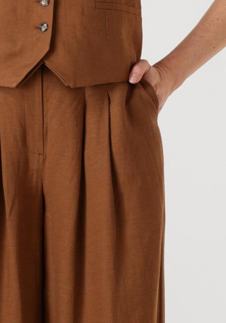 Bruine HERSKIND Wijde broek LOTUS PANTS - large