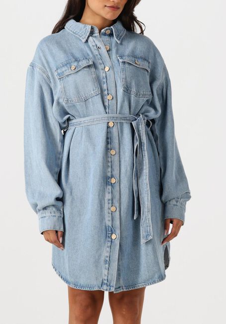 Lichtblauwe 7 FOR ALL MANKIND Mini jurk SHIRT DRESS - large