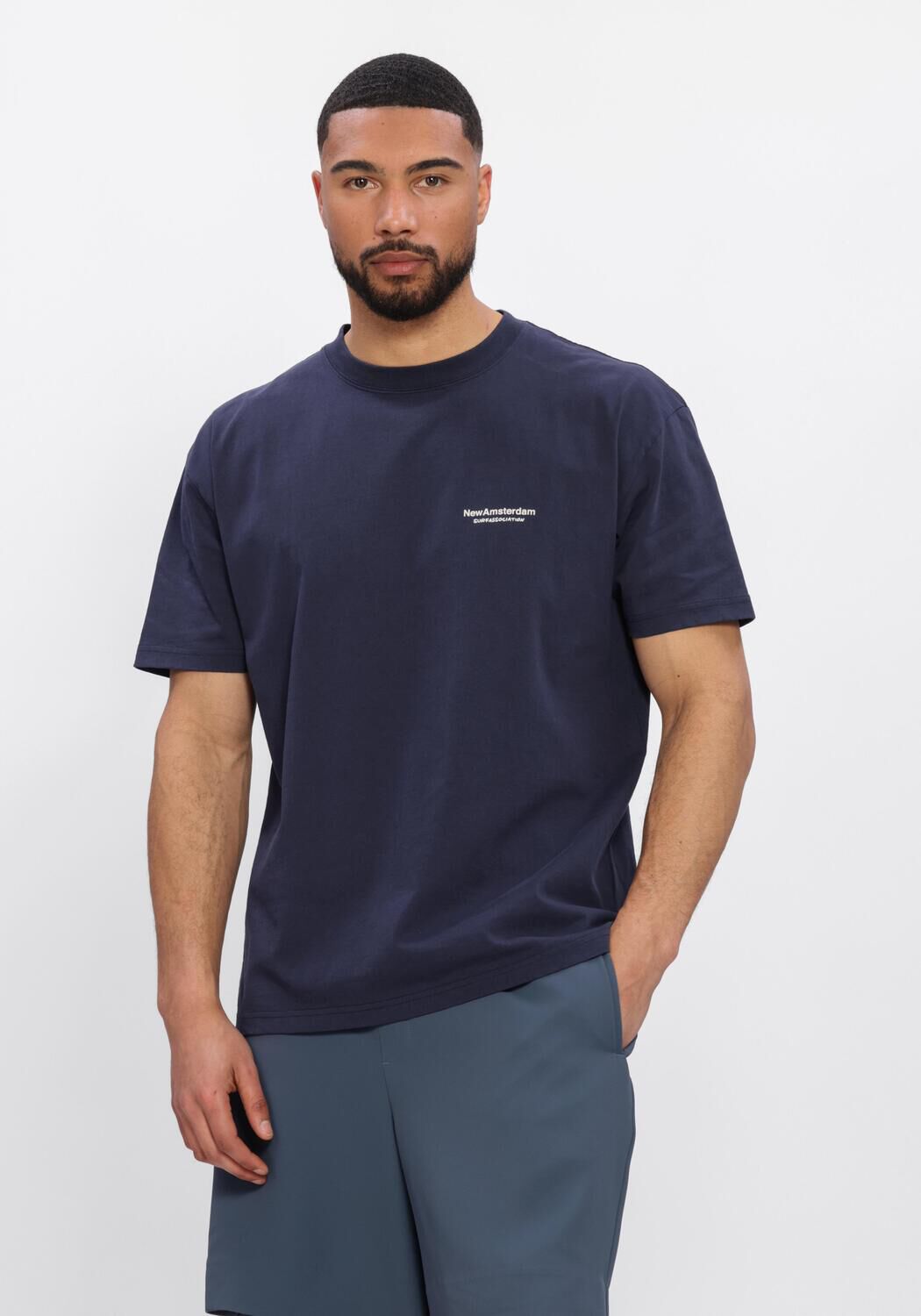 Donkerblauwe NEW AMSTERDAM SURF ASSOCIATION T-shirt PHOTO TEE - large