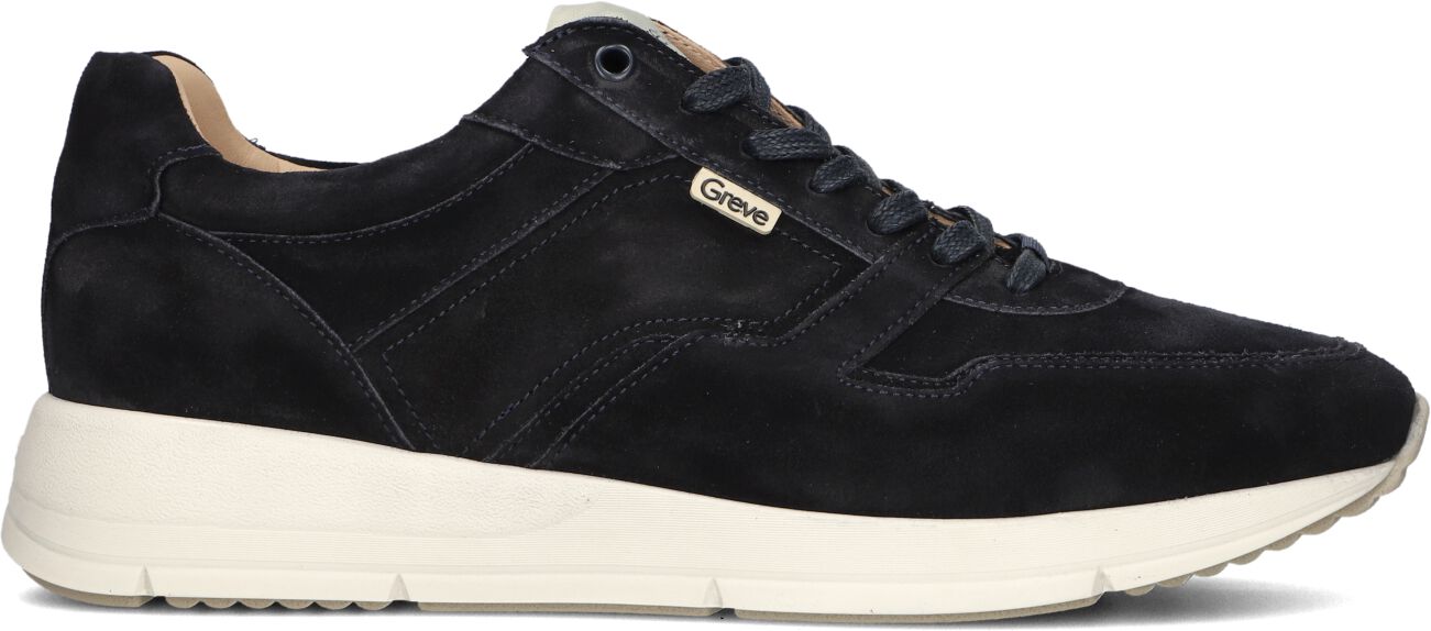 Greve Lage Sneakers Heren Walker 3335, Maat: 46, Materiaal: Suède, Kleur: Donkerblauw