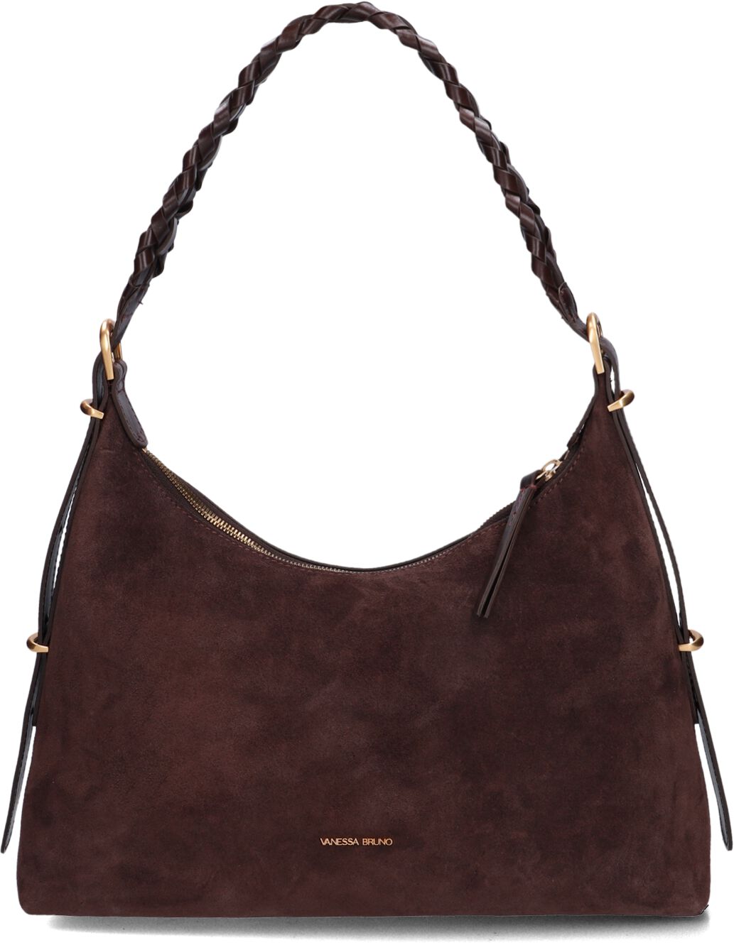 Vanessa Bruno Vanessa Bruno Schoudertas Dames Jane Pm Zip, Materiaal: Suède, Kleur: Bruin