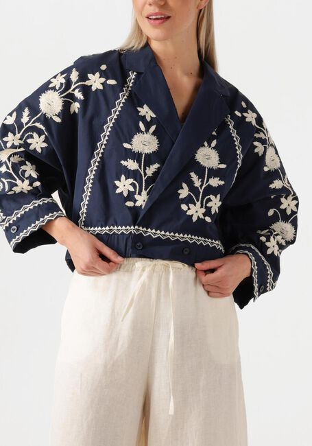 Donkerblauwe ANTIK BATIK Jack WINNA BOMBER - large