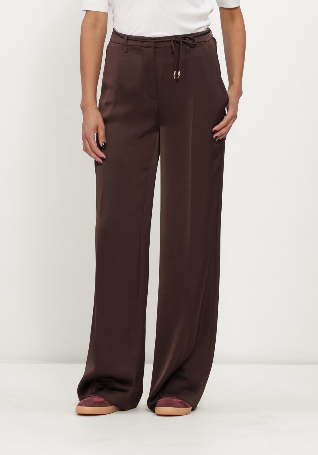 Bruine MARC CAIN COLLECTION Wijde broek PANTALON WARRI - large