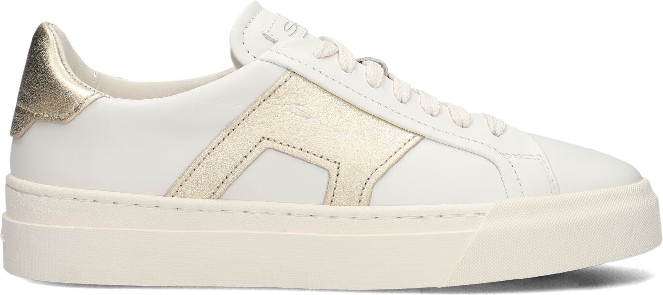 Santoni Lage Sneakers Dames 61070, Maat: 39,5, Materiaal: Leer, Kleur: Wit