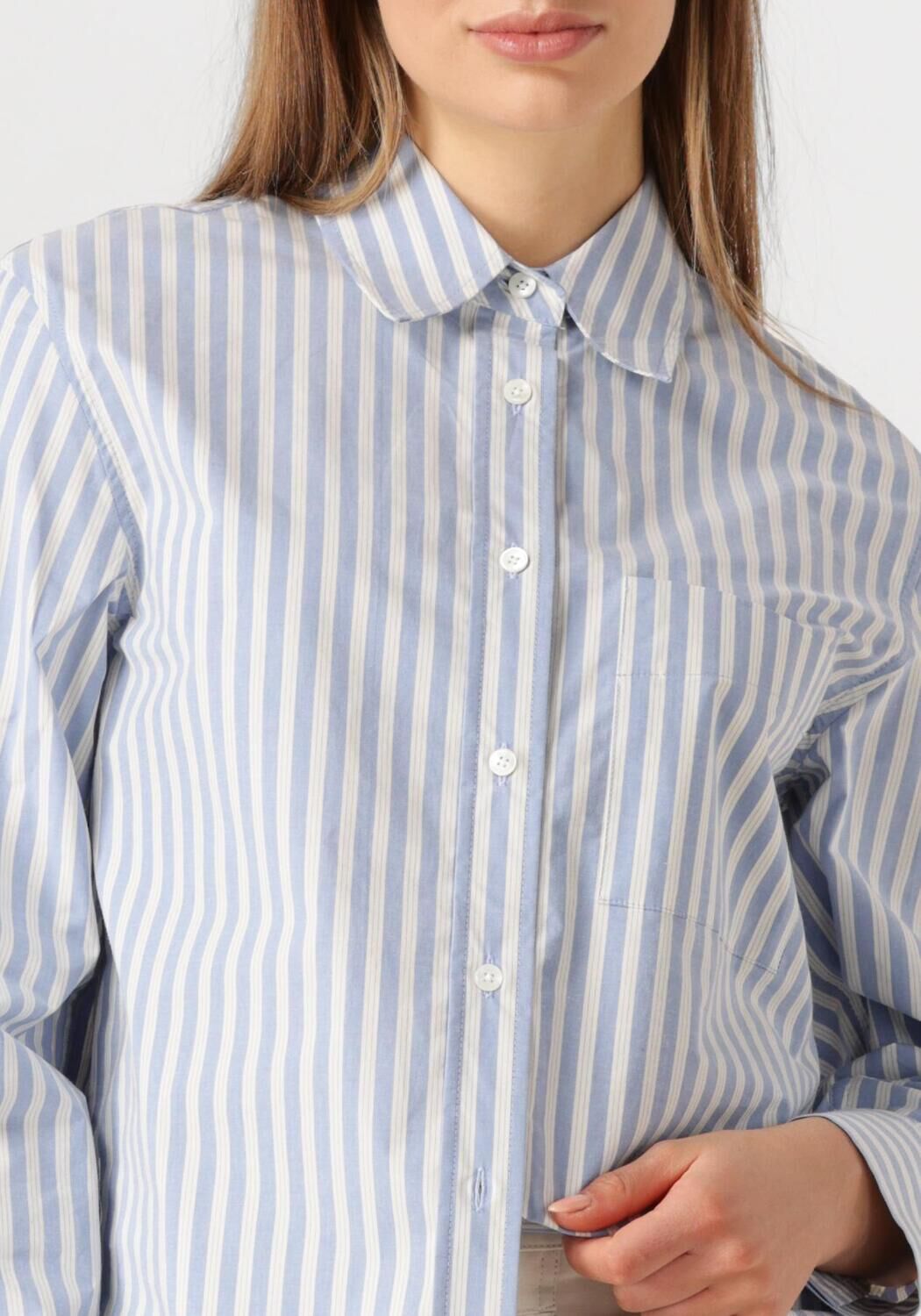 Lichtblauwe CLOSED Blouses OVERSIZE SHIRT - large