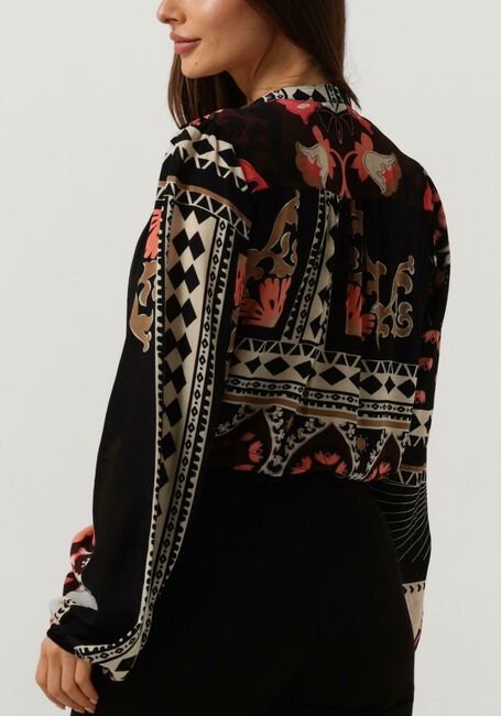 Zwarte SUMMUM Blouses TOP SCARF PRINT - large