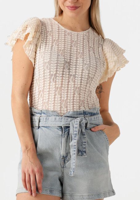 Ecru DANTE6 Top MARLOWE LACE VOLANT TOP - large
