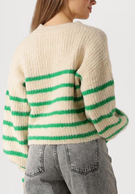 Groene CO'COUTURE Trui CORALIE CROP STRIPE O-KNIT - large