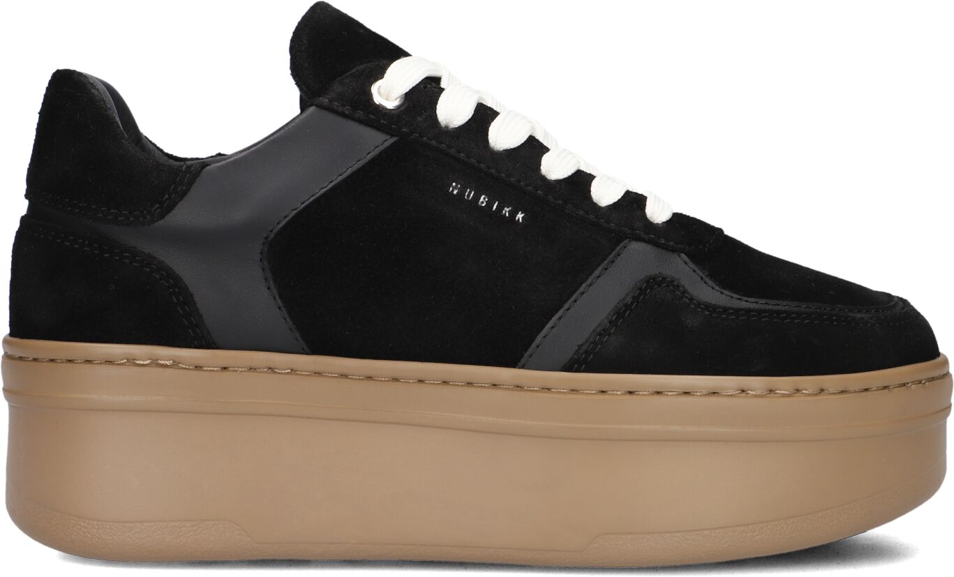 Nubikk Lage Sneakers Dames Bayou Platform, Maat: 40, Materiaal: Suède, Kleur: Zwart