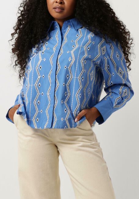 Lichtblauwe SUNCOO Blouses LYDIA - large
