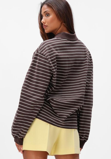 Bruine ROTATE Truien/vesten PIQUE LONGSLEEVE POLO - large