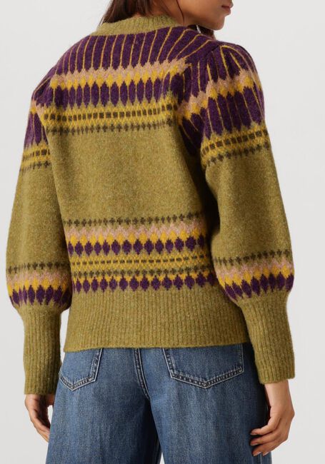 Groene ANTIK BATIK Trui MOHI CARDIGAN - large
