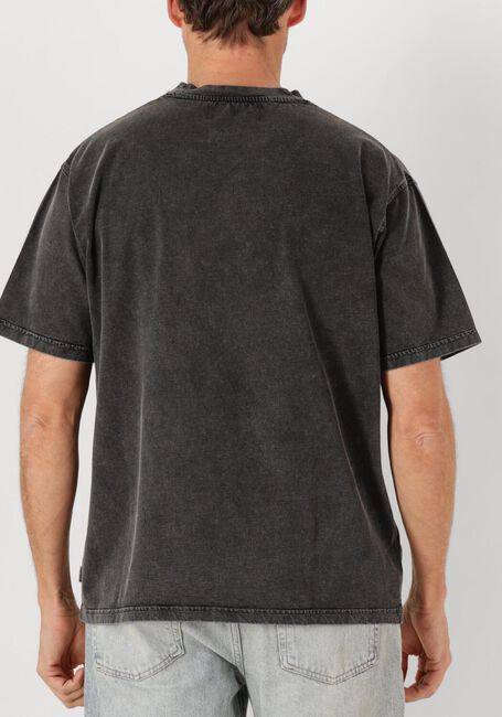 Donkergrijze WOODBIRD T-shirt WBBAINE WASHED TEE - large