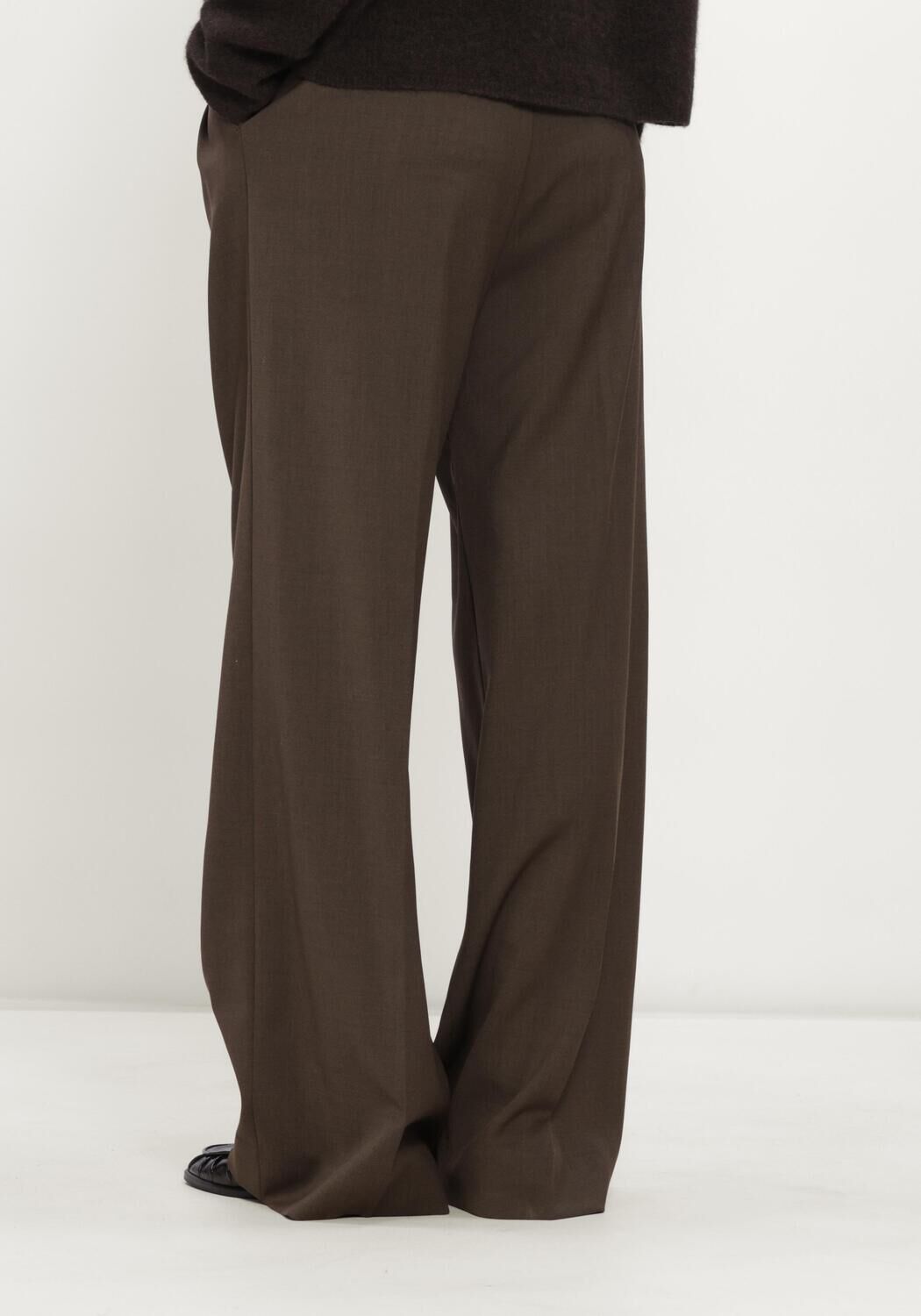 Bruine FILIPPA K Wijde broek DARCEY WOOL TROUSERS - large