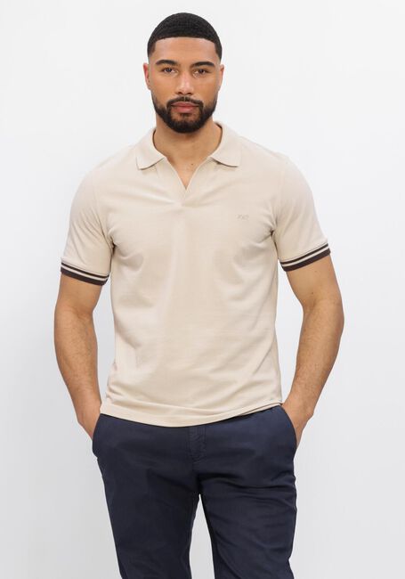 Beige FAY Polo POLO SENZA BT. PIQUET STR. STRIPES - large