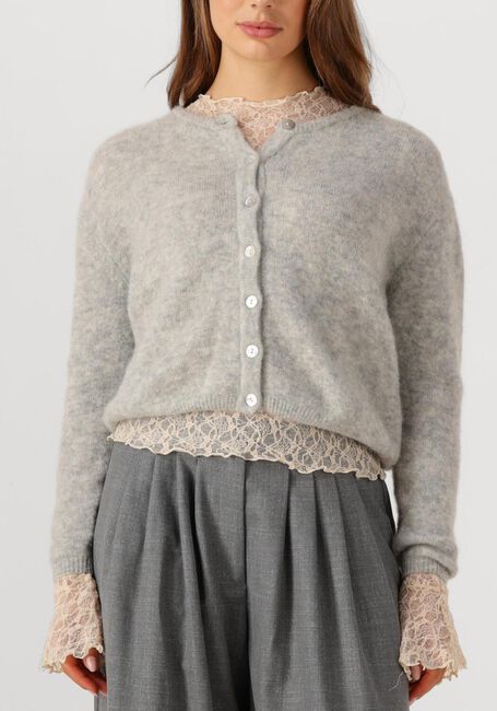Lichtgrijze AMERICAN VINTAGE Vest VITOW CARDIGAN - large