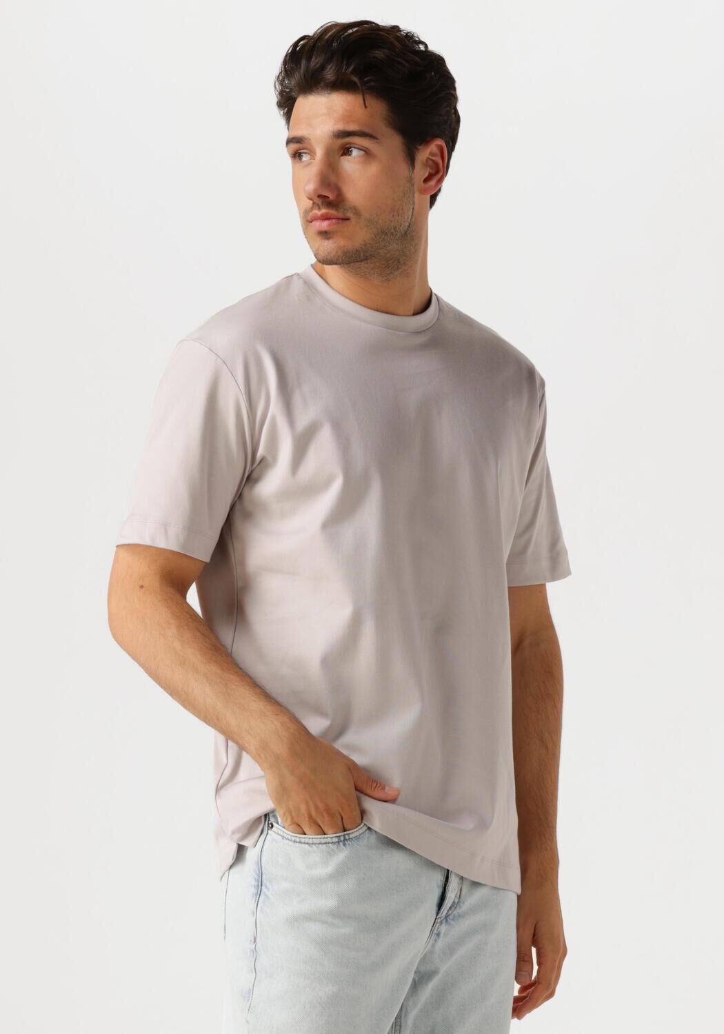 Desoto Luxury T-Shirt Heren Luxury Two Ply T-shirt 1/2, Maat: 3XL, Kleur: Beige