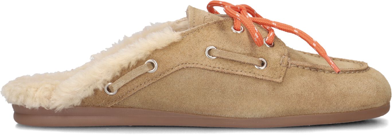 Posa Instappers
Dames Boat Loafer Mule Fur, Maat: 40, Materiaal: Suède, Kleur: Camel afbeelding
