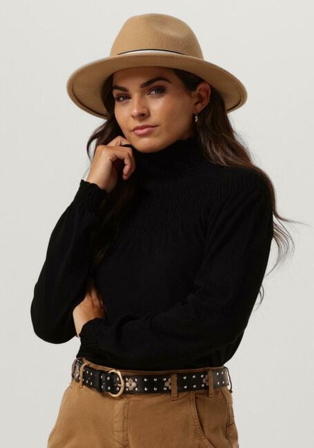 Zwarte SUMMUM Tops & T-shirts SMOCKED SWEATER BASIC KNIT - large