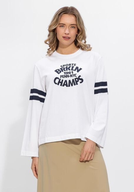 Witte PENN & INK Sweater LONGSLEEVE PRINT - large