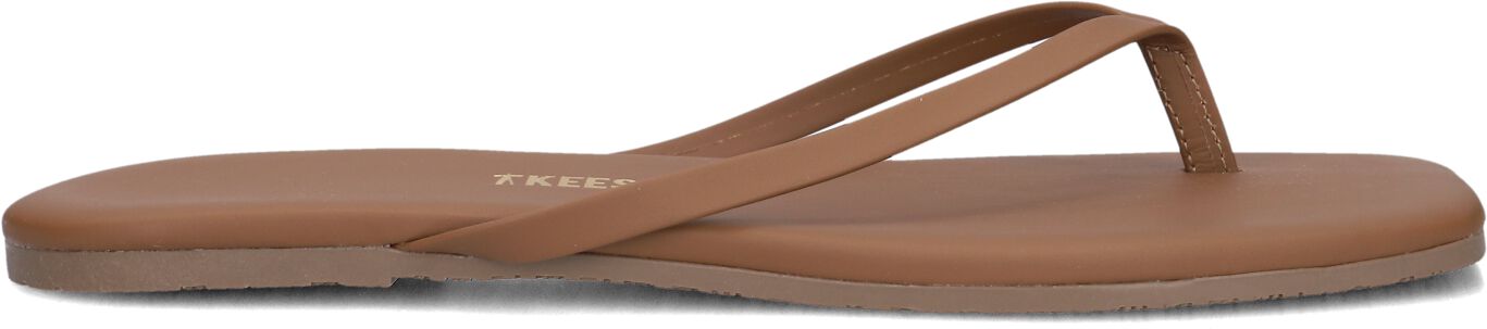 TKEES Teenslippers Dames Square Toe, Maat: 38, Materiaal: Rubber, Kleur: Camel afbeelding