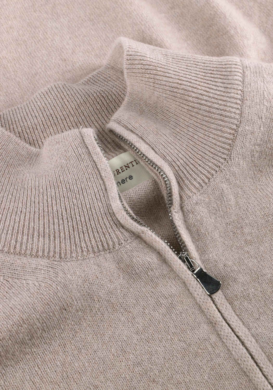 Beige FILIPPO DE LAURENTIIS Trui MEZZA ZIP ML - large