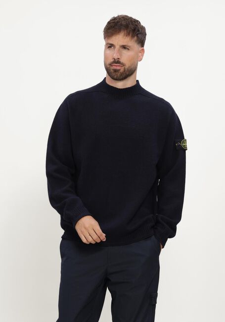 Donkerblauwe STONE ISLAND Trui CREW NECK S0IN1 - large