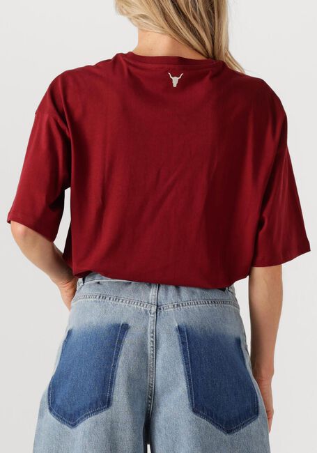 Bordeaux ALIX THE LABEL T-shirt LADIES KNITTED BASIC THE LABEL T-SHIRT - large