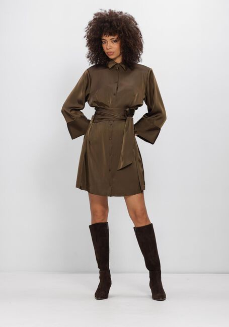 Bruine DANTE6 Mini jurk NOANNE SATIN-WRAP DRESS - large