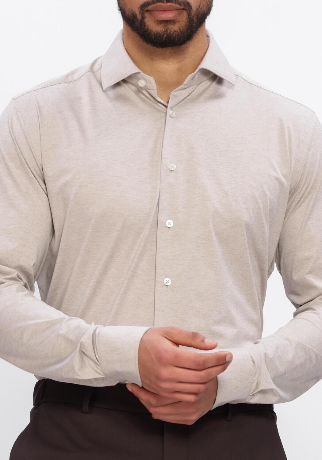 Beige XACUS Klassiek overhemd 21615 ACT558ML VAR070 - large