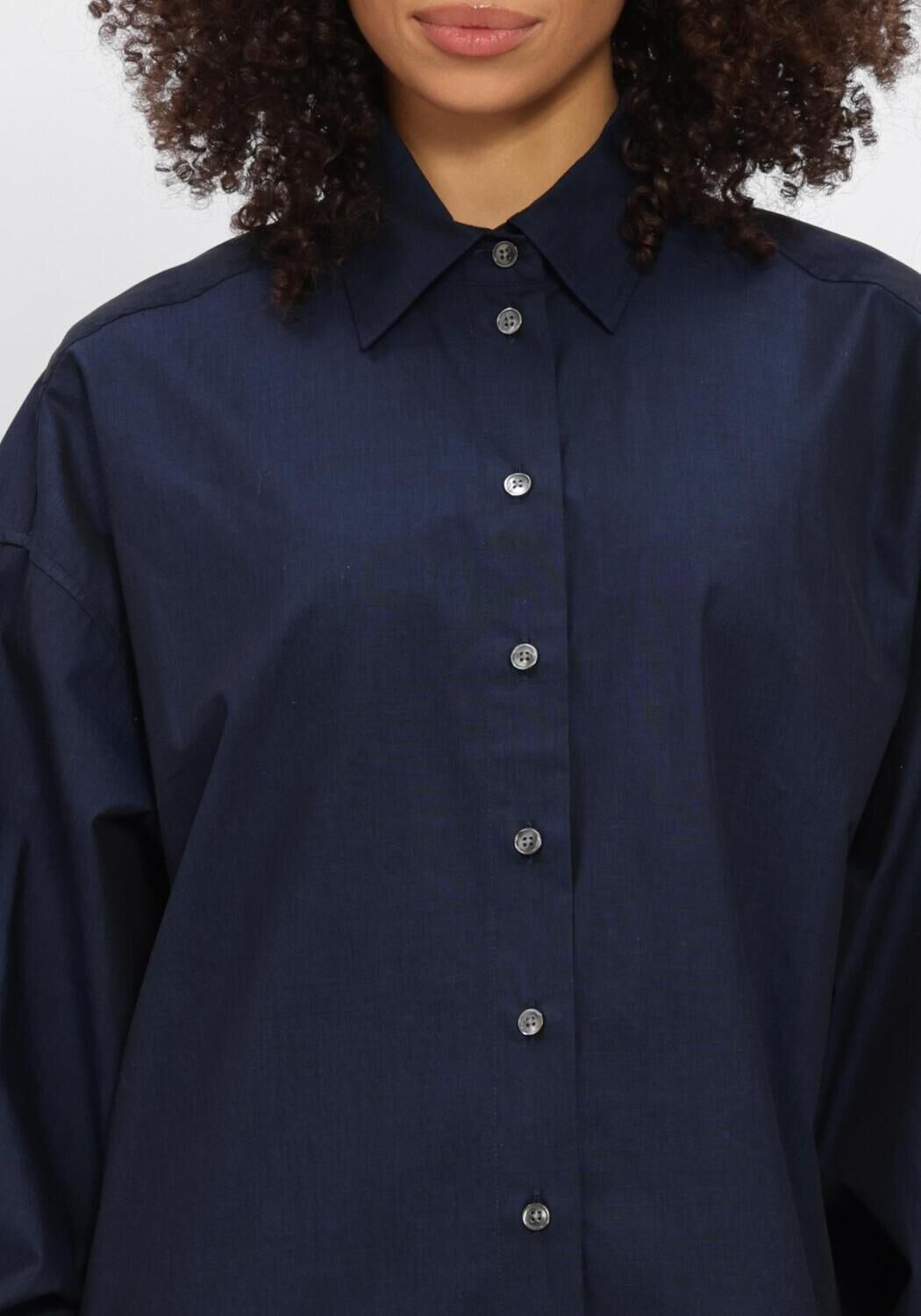 Donkerblauwe CLOSED Blouses CAPE SHIRT - large