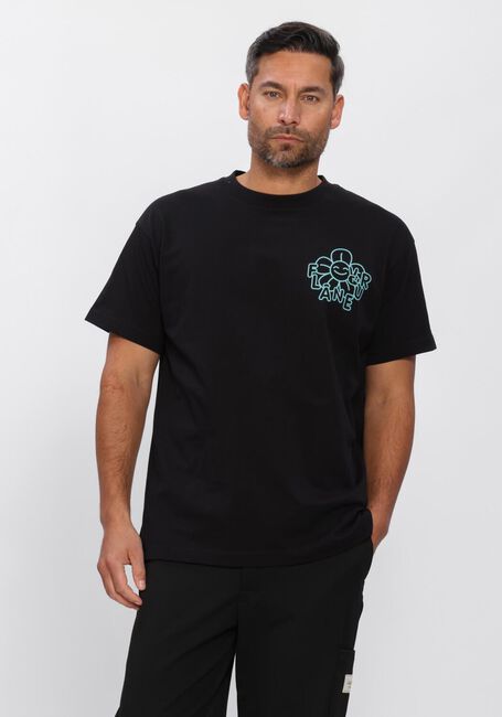 Zwarte FLANEUR T-shirt HAPPY FLOWER T-SHIRT - large