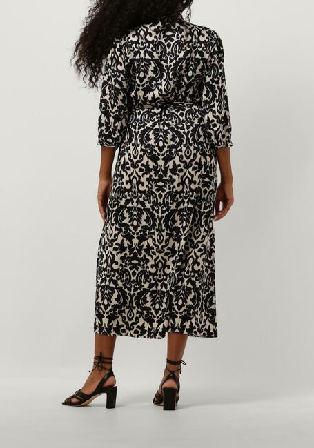 Zwarte NOTRE-V Midi jurk SATIN DRESS ONE - large