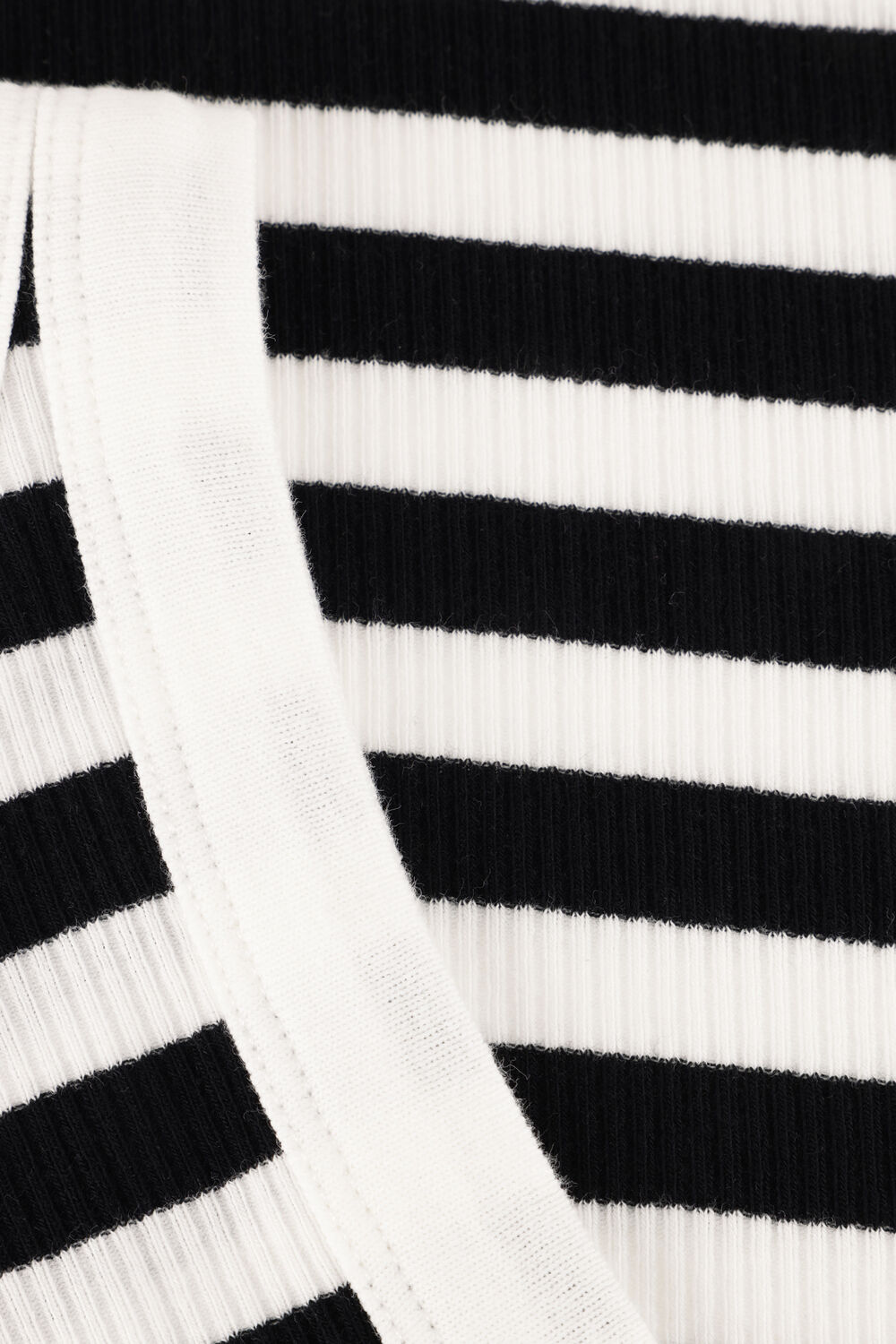 Zwarte PENN & INK Top SINGLET SMALL STRIPE - large