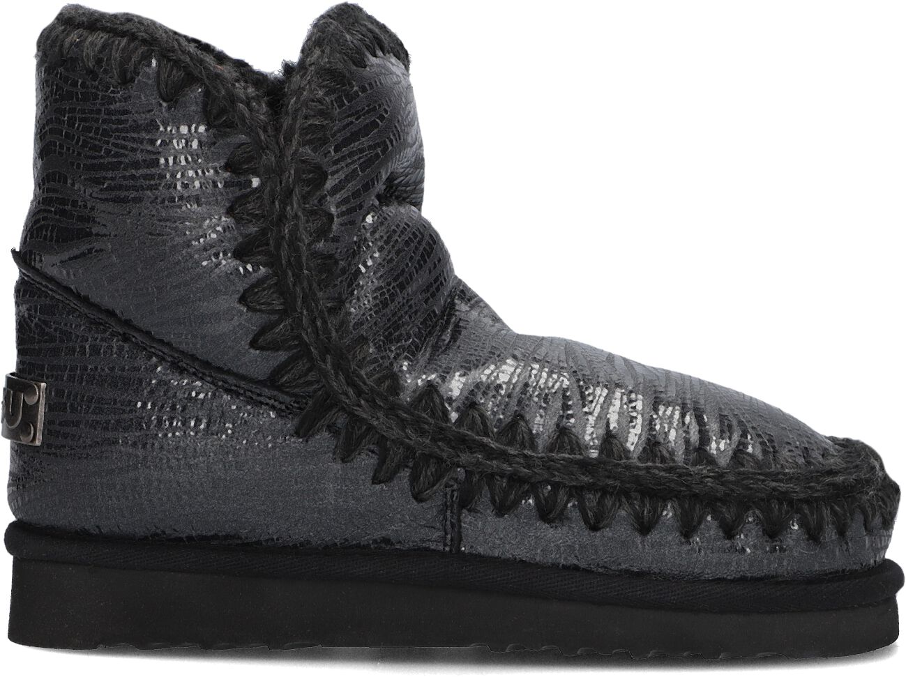 Mou Vachtlaarzen Dames Eskimo 18 Glitter Logo, Maat: 37, Kleur: Grijs