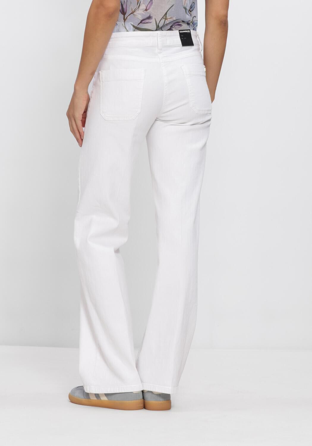 Witte CAMBIO Wide jeans TESS - large
