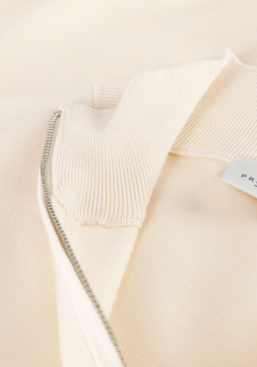 Witte PROFUOMO Trui HALF ZIP LUXURY BASIC - large