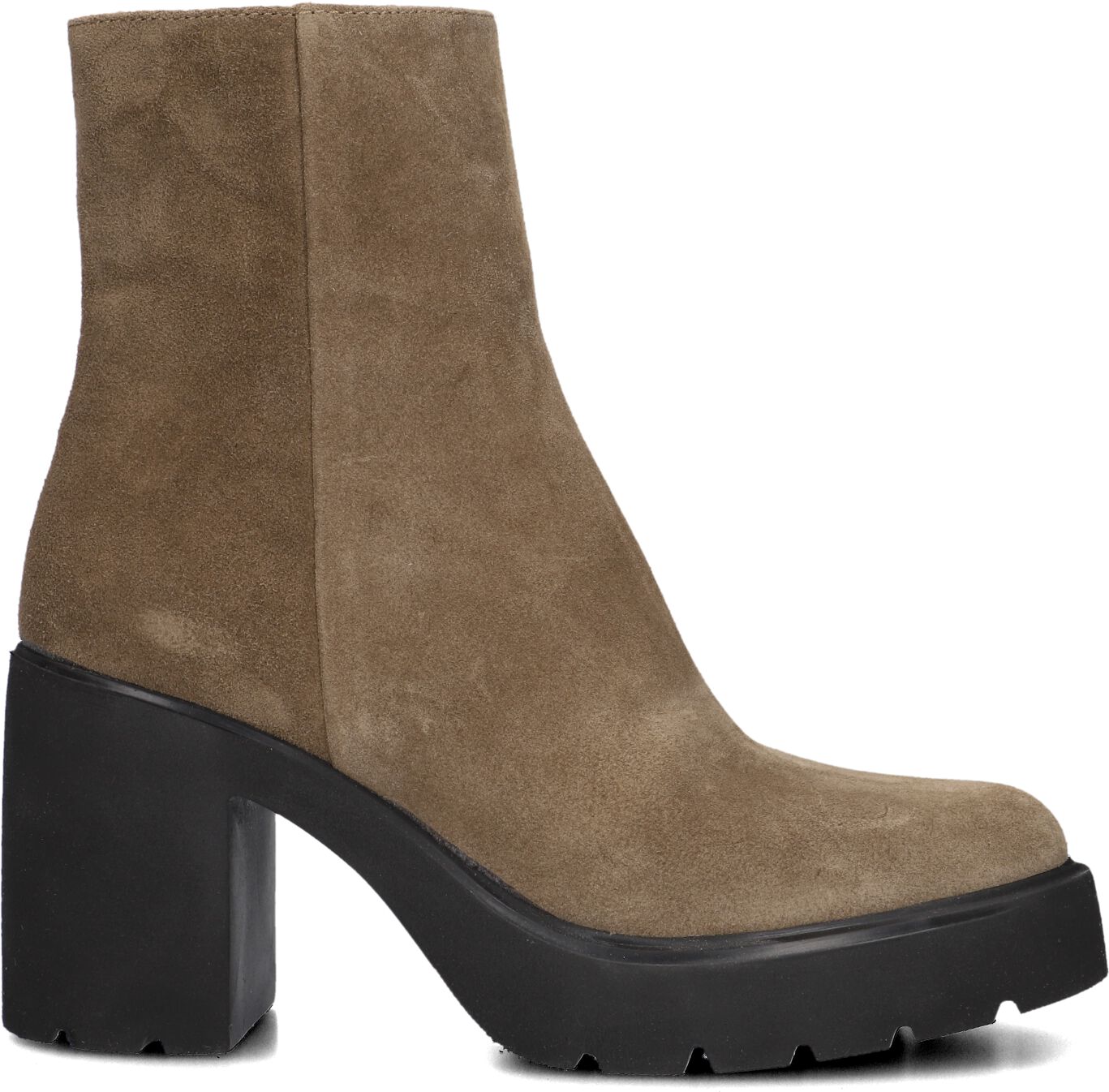 Unisa Enkelboots Dames Khan, Maat: 35, Materiaal: Suède, Kleur: Taupe