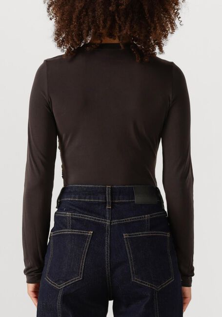 Antraciet CO'COUTURE Top CAMILLA DRAPE LONGSLEEVE BLOUSE - large
