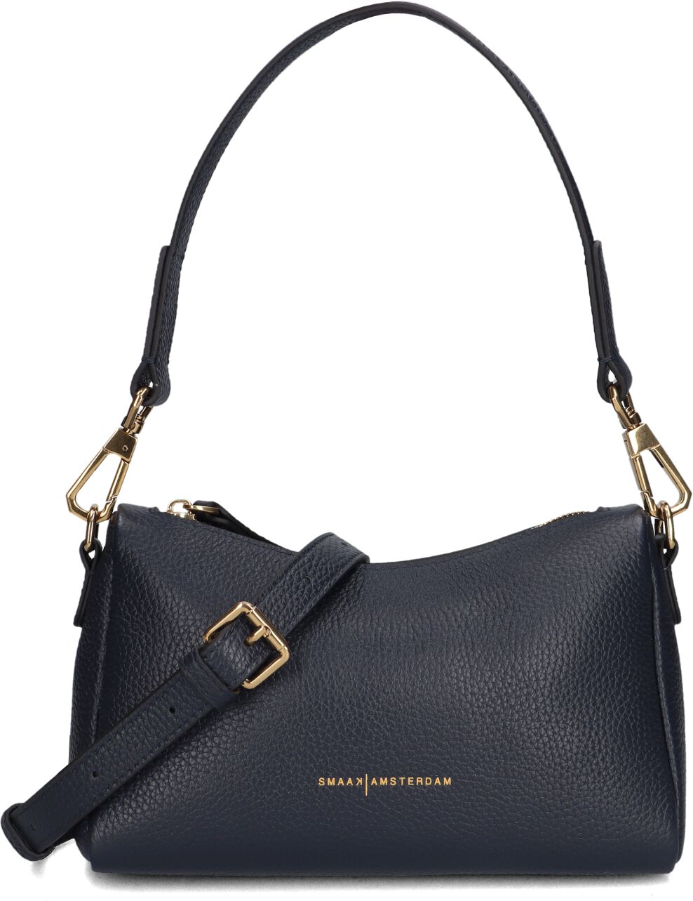 Smaak Amsterdam Smaak Amsterdam Schoudertas Dames Jack, Materiaal: Leer, Kleur: Donkerblauw