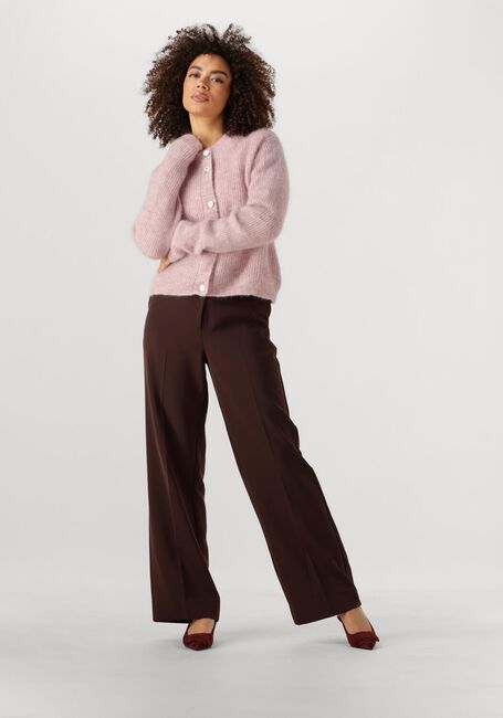 Roze SECOND FEMALE Vest ANDREA KNIT RIB LS CARDIGAN - large