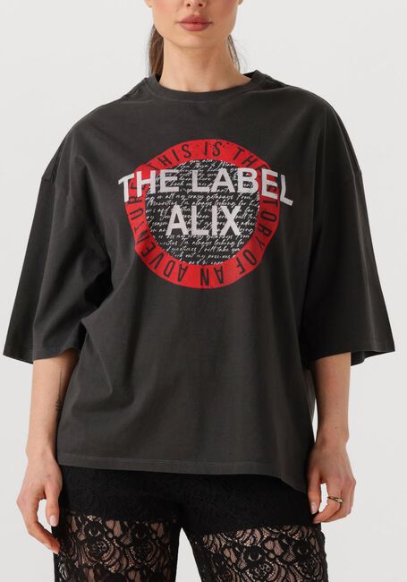 Zwarte ALIX THE LABEL T-shirt LADIES KNITTED ALIX TSHIRT - large